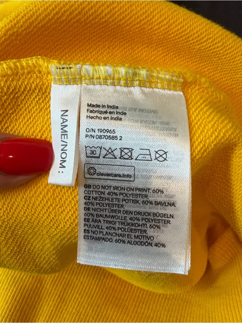 H&M Chicago 1986 Sports League Yellow Sweatshirt - Kids Size 12/14 - Picture 6 of 6